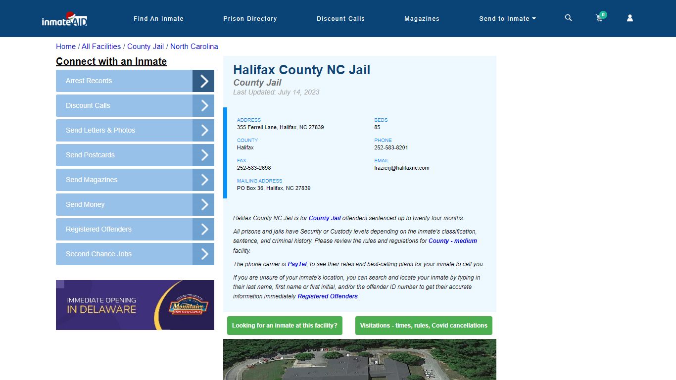 Halifax County NC Jail - Inmate Locator - Halifax, NC